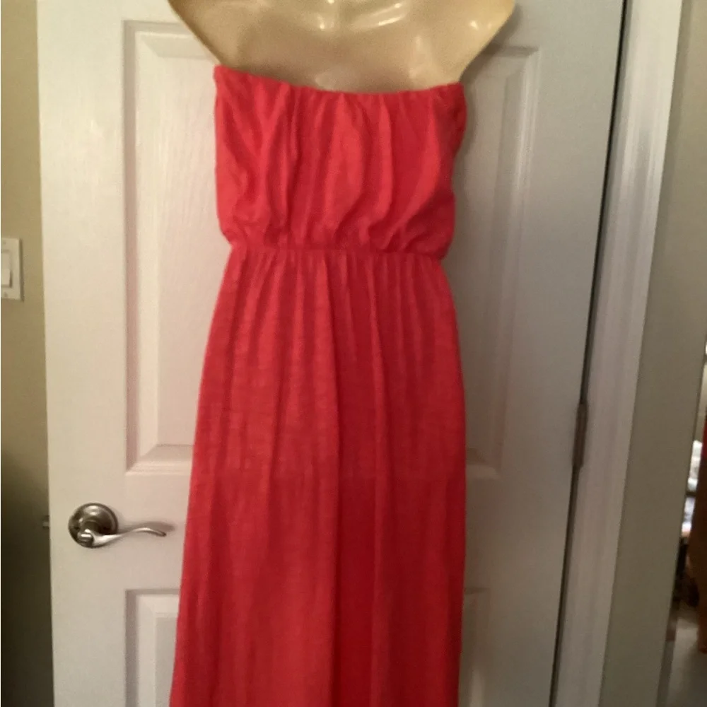 EXPRESS strapless cover up dress hi lo hem Sz S EUC